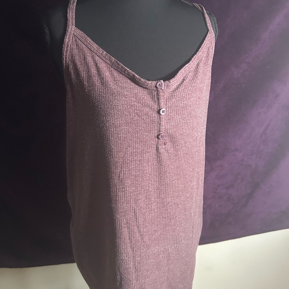 Torrid Mauve Tank Top with Button Detail